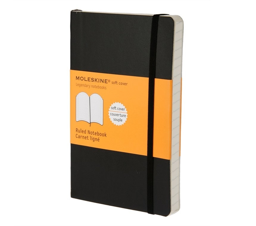 Блокнот Moleskine CLASSIC SOFT QP611 Pocket 90x140 мм, 192 страниц, линейка, мягкая обложка, черный