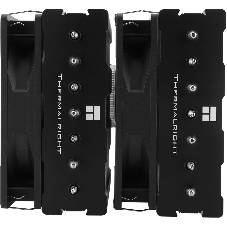 Кулер для процессора Thermalright Phantom Spirit 120 SE черный (4-pin PWM, 154mm, Ni/Cu, 7x6mm, 2x120мм, 66.17CFM, 25.6dBA, 1500RPM, S: 1200, 1700, 1851, 115X, AM4, AM5, silver, black)
