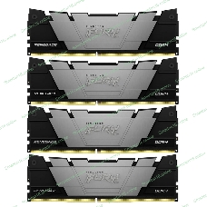 Оперативная память Kingston Fury Renegade, DDR4, 32Gb (4x8GB), 3200MHz, CL16, DIMM, с радиатором, черный