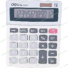 Калькулятор настольный Deli E1217 в ассортименте 12-разр. 1003503