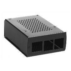Корпус перфорированный Qumo с доп.креплением, Aluminum Case, Raspberry Pi 4B, черный(RS035)
