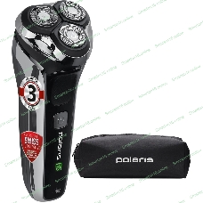 Электробритва Polaris PMR 0305R wet&dry PRO 5 blades элктрическая, черный/хром