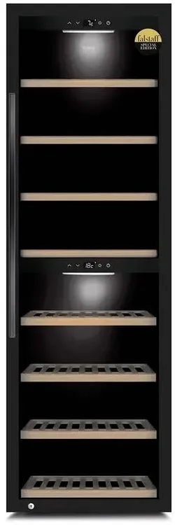 Винный шкаф CASO WineExclusive 180 Smart чёрный, 455 л, 2 отсека, 180 бут., класс G
