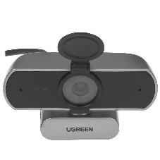 Веб-камера UGREEN CM717 2560x1440, 30 кадр/с, USB, микрофон (2 шт, шумоподавление), автофокус, универсальное крепление, серый