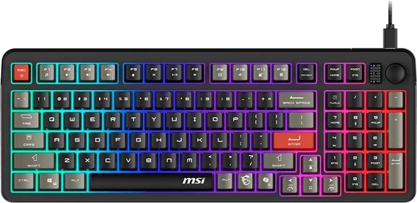 Клавиатура MSI Forge GK110 проводная, USB Type-A, чёрный