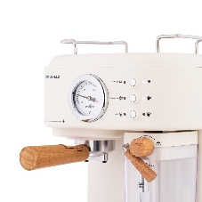 Кофеварка рожковая Maunfeld MF-737BG PRO бежевый, исп. кофе - молотый, 1.5 л, 1250 Вт, 15 бар