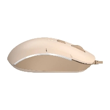 Мышь проводная A4Tech Fstyler FM26 бежевый/коричневый, 1600 dpi, USB, кнопки - 4