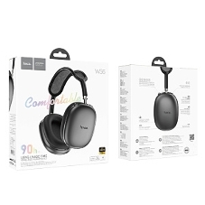 Беспроводные/проводные наушники Hoco W55 серый космос, накладные, Bluetooth + проводной