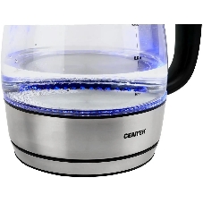 Чайник электрический Centek CT-0018, 1.2л, 1600Вт, стекло, серебристый