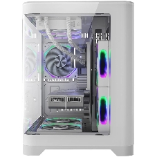 Компьютерный корпус 1STPLAYER UVIEW UV5 белый, mATX
