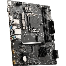 Материнская плата MSI PRO H610M-G, LGA 1700, Intel H610, 2xDDR4 (до 64 ГБ), 4xSATA, 1xM.2 (PCIe 3.0 x4), 1xPCIe 4.0 x16, 2xPCIe x1, 1xVGA, 1xHDMI, 1xDP, 1x1Gb LAN, 4xUSB-A 5Gbps, 2xUSB-A 2.0, 1xPS/2, 3x3.5 мм, 7.1, чёрный, mATX