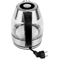 Чайник электрический Centek CT-0018, 1.2л, 1600Вт, стекло, серебристый