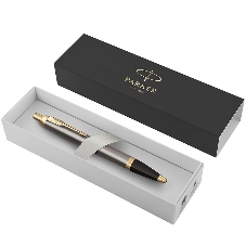 Ручка шариковая Parker IM Premium Grey Core GT (2214613) M, синие чернила, подарочная коробка