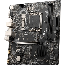 Материнская плата MSI PRO H610M-G, LGA 1700, Intel H610, 2xDDR4 (до 64 ГБ), 4xSATA, 1xM.2 (PCIe 3.0 x4), 1xPCIe 4.0 x16, 2xPCIe x1, 1xVGA, 1xHDMI, 1xDP, 1x1Gb LAN, 4xUSB-A 5Gbps, 2xUSB-A 2.0, 1xPS/2, 3x3.5 мм, 7.1, чёрный, mATX