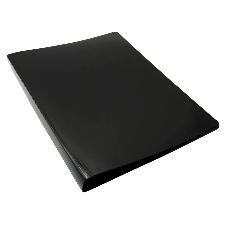 Папка с 20 прозрачными вкладками Бюрократ DeLuxe DLV20BLCK A4, пластик, 0.7мм, черный