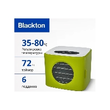 Сушилка для овощей и фруктов Blackton Bt FD1113 зеленый-белый, Мощность 400 Вт, Регулировка температуры 35-80 °С, Таймер 1-72 часа