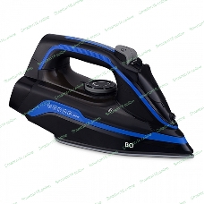 Утюг беспроводной BQ SIC1002 черный/синий, 2600 Вт, 35 г/мин, 140 г/мин, 320 мл