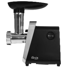 Мясорубка электрическая Oasis MG-LK2 чёрный, 1800 Вт, 1.8 кг/мин, реверс, защита от перегрузки, насадки - 3