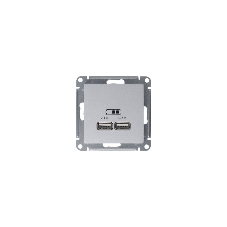 Механизм розетки USB AtlasDesign 5В 1порт х 2.1А 2порта х 1.05А жемчуг SchE ATN000433