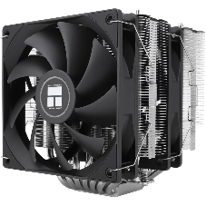 Кулер для процессора Thermalright Phantom Spirit 120 SE черный (4-pin PWM, 154mm, Ni/Cu, 7x6mm, 2x120мм, 66.17CFM, 25.6dBA, 1500RPM, S: 1200, 1700, 1851, 115X, AM4, AM5, silver, black)