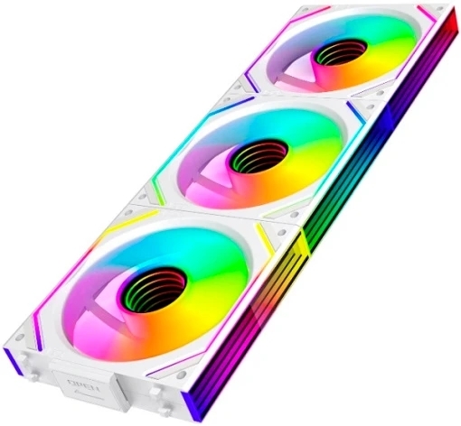 Вентилятор для корпуса Eurocase EU-FN120ARGB_8+16 KIT WH C120SE White / Fan KIT 3 IN 1,3*120 ARGB fans 4pin PWM+AURA 5V3pin female and male connector