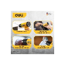 Фен технический Deli DL391202 (2000Вт, рабочая температура 100...650 град.)