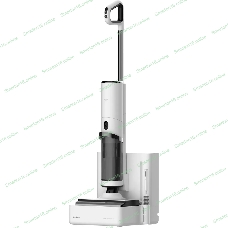 Пылесос вертикальный Deerma DEM-VX910W белый/черный, питание от аккумулятора, 230 Вт, уборка влажная/сухая, пылесборник 0.7 л, работа от АКБ max - 45 мин