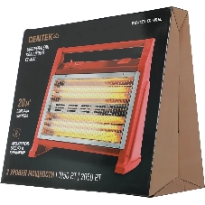 Инфракрасный обогреватель Centek CT-6141 красный, кварцевый, 2000 Вт, 20 м2