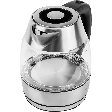 Чайник электрический Centek CT-0018, 1.2л, 1600Вт, стекло, серебристый
