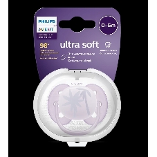 Пустышка Philips Avent ultra soft, пальмы, 0-6 мес., 1 шт.