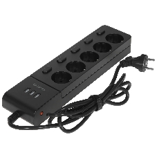 Сетевой фильтр QUMO Power Bar PRO 6SP4U (P-0006), черный