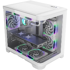 Компьютерный корпус 1STPLAYER UVIEW UV5 белый, mATX