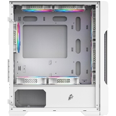 Компьютерный корпус 1STPLAYER TRILOBITE T3 белый/mATX, TG/4x 120мм LED fans inc./T3-WH-4F1-W
