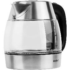 Чайник электрический Centek CT-0018, 1.2л, 1600Вт, стекло, серебристый