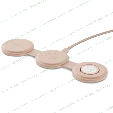 Переносное зарядное устройство Satechi Qi2 OntheGo 3-in-1 Wireless Charger, нежно-розовый