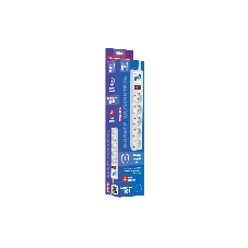 Фильтр-удлинитель, PC 0,5 м 5 р, бел. 10А, SPG-B-0,5M-WHITE