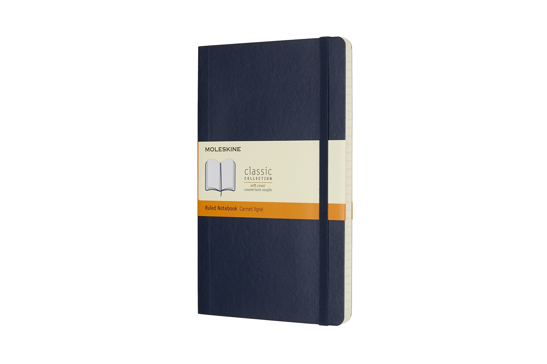 Блокнот Moleskine CLASSIC SOFT QP616B20 Large 130х210 мм, 192 страниц, линейка, мягкая обложка, синий сапфир