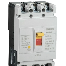 Выключатель автоматический IEK ВА66-31, 3P, 125А, 20кА, GENERICA
