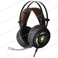 Гарнитура QUMO Atlantis чёрный, проводная, USB, подсветка