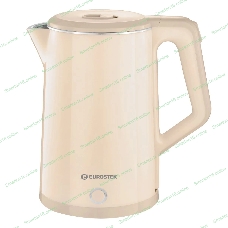 Чайник электрический Eurostek EEK-3029 кремовый, 2 л, 1500 Вт, технология двухслойного корпуса COOL TOUCH