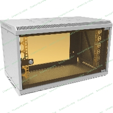 Шкаф коммутационный Suprlan (05-1060) настенный 6U 600x350 мм пер. дв. стекл направл. под закл. гайки 70 кг RAL 7035 285 мм 13.3 кг 360 мм