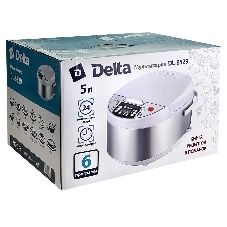Мультиварка DELTA DL-6529 белый, 900 Вт, 5л, 6 ПРОГРАММ (4)