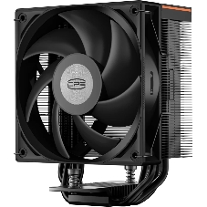 Кулер для процессора PCCooler RT400 Digital BK (230W, 4-pin PWM, LED temp., 152mm, Al/Cu, 4x6mm, 1x120мм, 73.32CFM, 34.9dBA, 2200RPM, S: 1851/1700/1200/115X, AM5/AM4, черный)