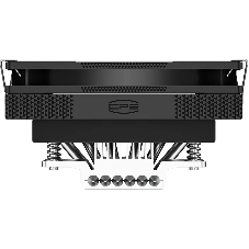 Кулер для процессора PCCooler RC600-67 (125W, 4-pin PWM, 67.5mm, Al, 4x6mm, 1x120мм, 62.5CFM, 32.5dBA, 2300RPM, S: 1851/1700/1200/115X, AM5/AM4, черный)