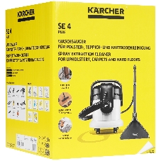 Пылесос моющий Karcher SE 4 Plus *EU белый, 400/1000 Вт, уборка влажная/сухая, пылесборник контейнер/мешок 4 л