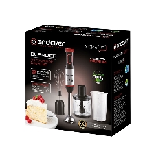 Блендер погружной Endever Sigma-85, мощность 1500 Вт, цвет стальной/черный/красный, нож из нержавеющей стали, 12 шт/уп.