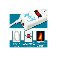 Фильтр-удлинитель, PC 0,5 м 5 р, бел. 10А, SPG-B-0,5M-WHITE