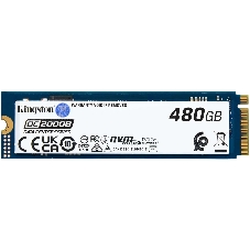 Накопитель SSD Kingston DC2000B, 480Gb, PCIe 4.0 x4, M.2 2280, R/W 7000/800