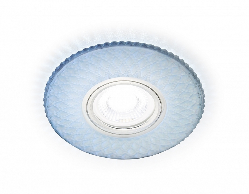 Встраиваемый точечный светильник Ambrella light S333 FR/CLD хром/матовый хрусталь/MR16+3W(LED COLD)