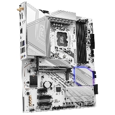 Материнская плата ASRock Z890 Pro RS WiFi белый, LGA 1851, Intel Z890, 4xDDR5, 4xSATA, 4xM.2, 1xPCIe 5.0 x16, 2xPCIe 4.0 x16, 1xPCIe x1, 2xUSB-C Thunderbolt 4, 4xUSB-A 3.2 Gen 1, 1xUSB-A 3.2 Gen 2, 1xHDMI, 1xDP, 1x2.5Gb LAN, 5x3.5 мм, 7.1, ATX